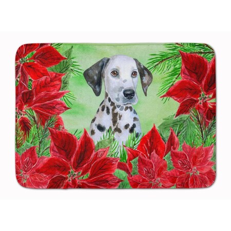 Carolines Treasures Dalmatian Puppy Poinsettas Machine Washable Memory Foam Mat CK1356RUG